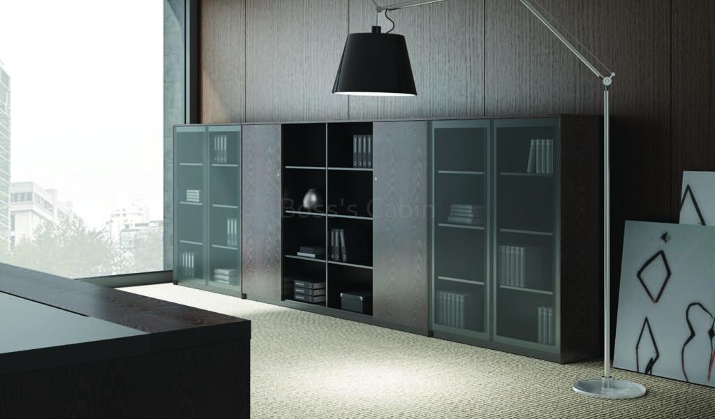 “Veta’ 2 Door Filing Cabinet With Tinted Glass