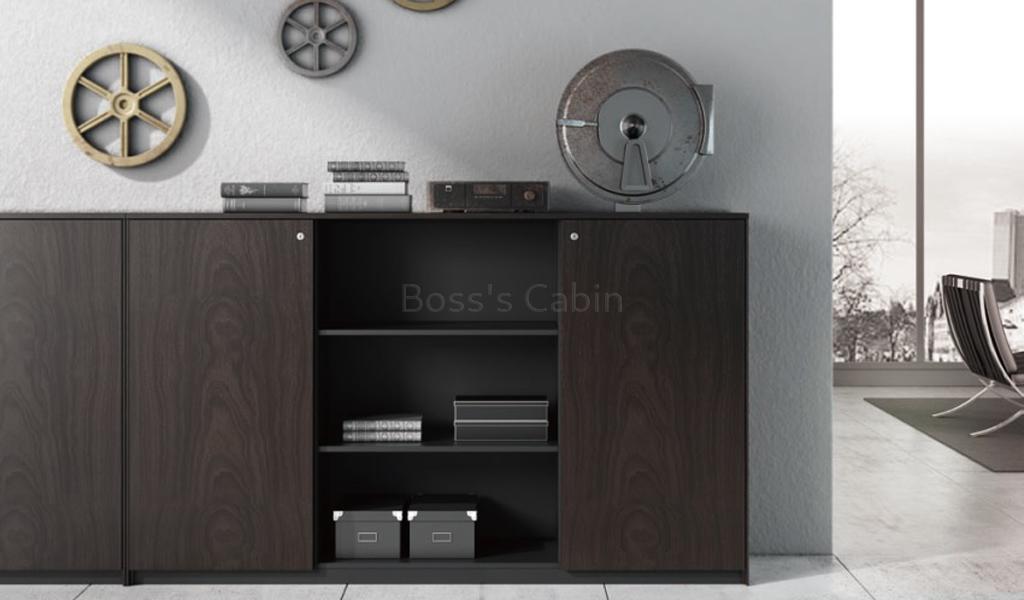 ‘Veta’ Filing Cabinet & Book Shelf In Veneer