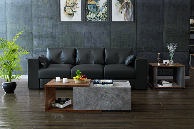 ‘Inspira’ Coffee Table In Norica Walnut Laminate